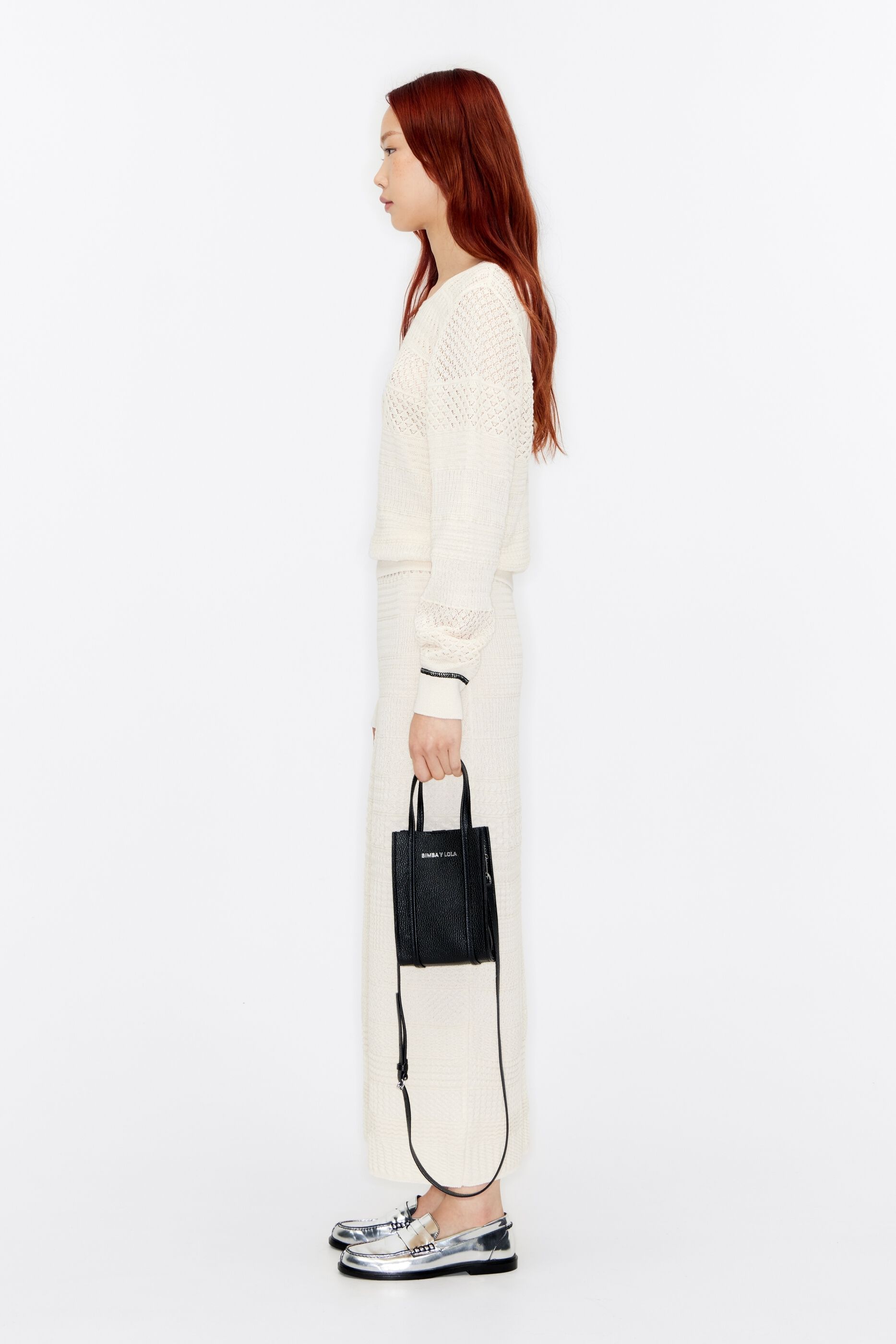 XS black leather crossbody bag