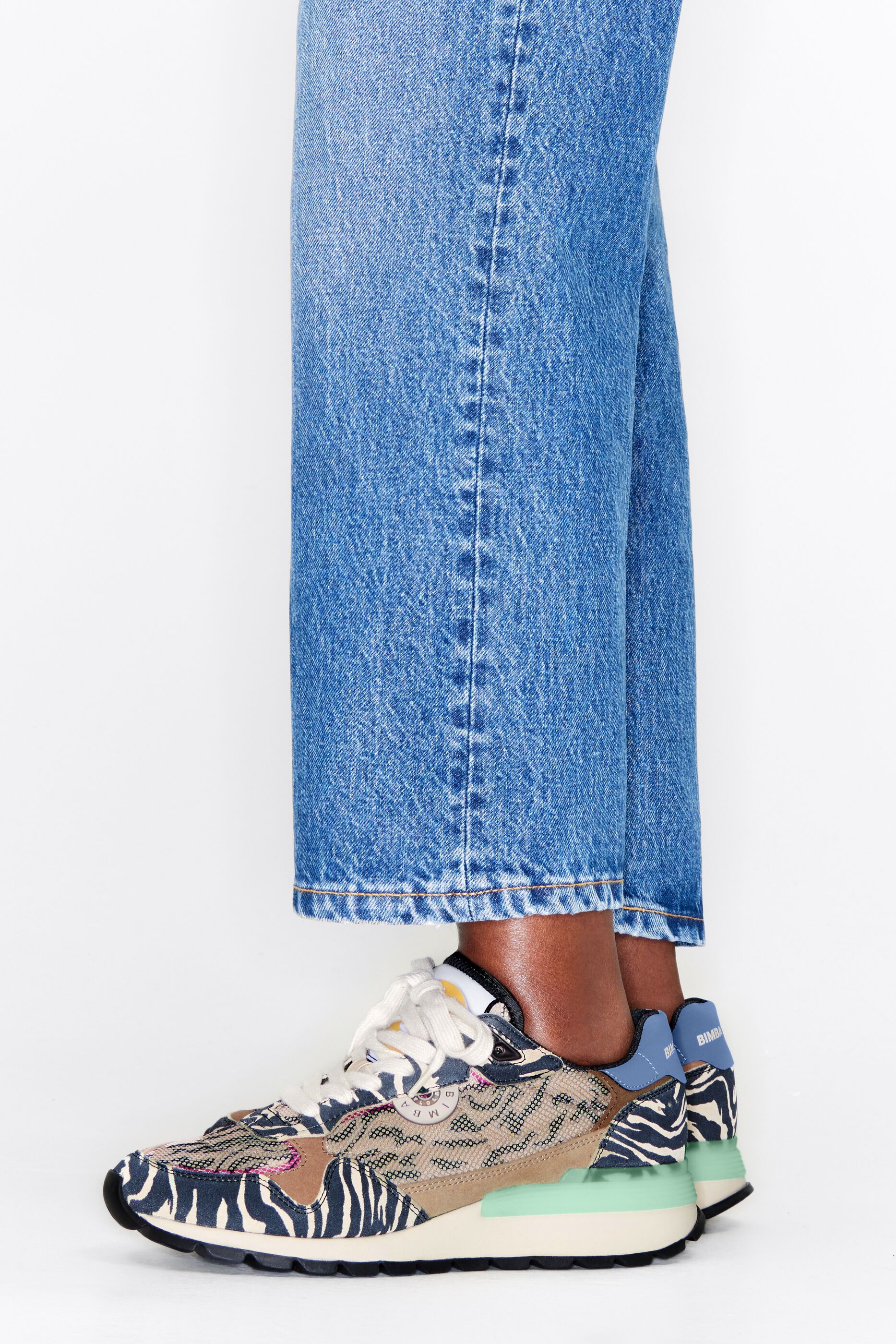 Beige Tiger print Chimo jogger sneaker