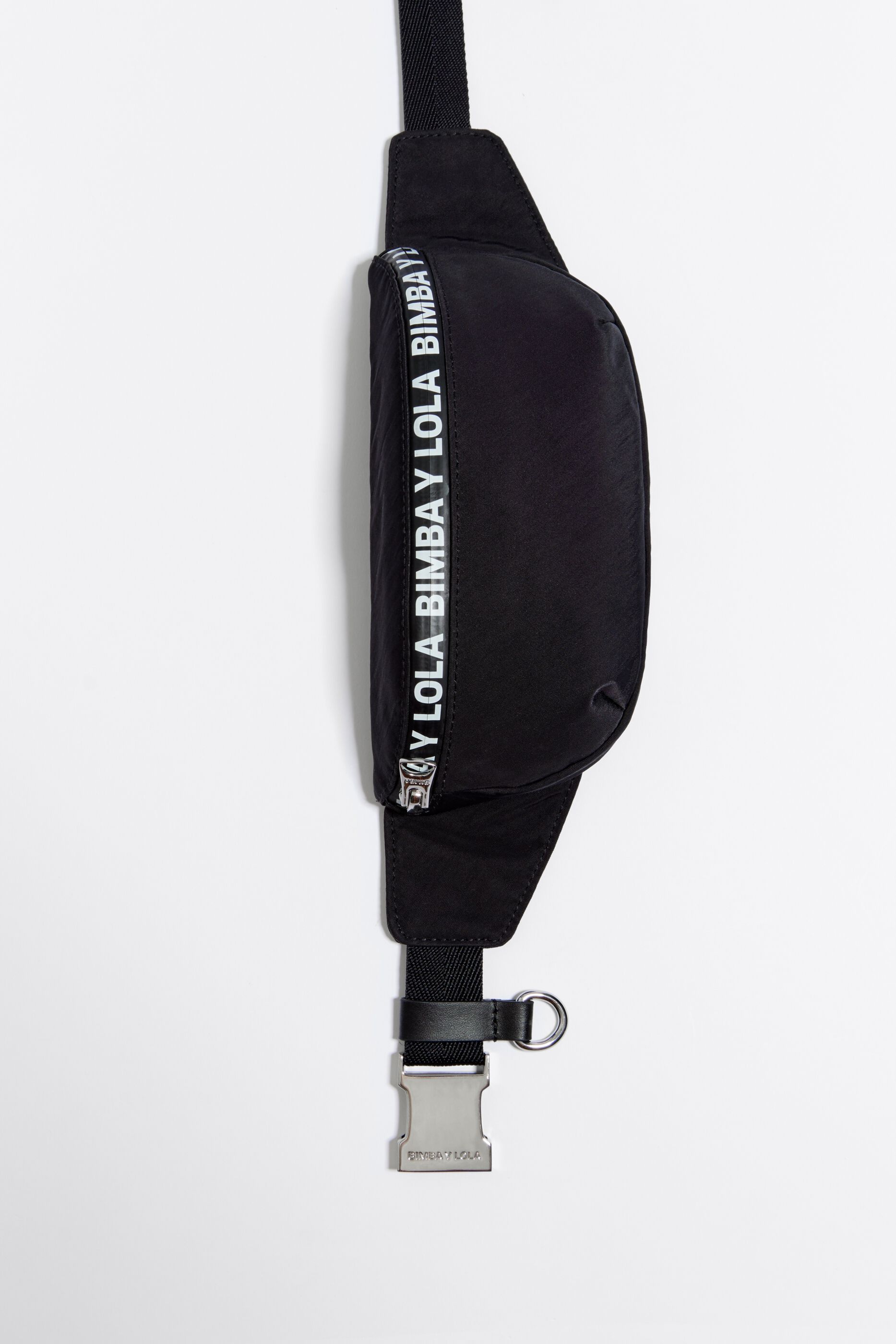Mini black nylon bumbag