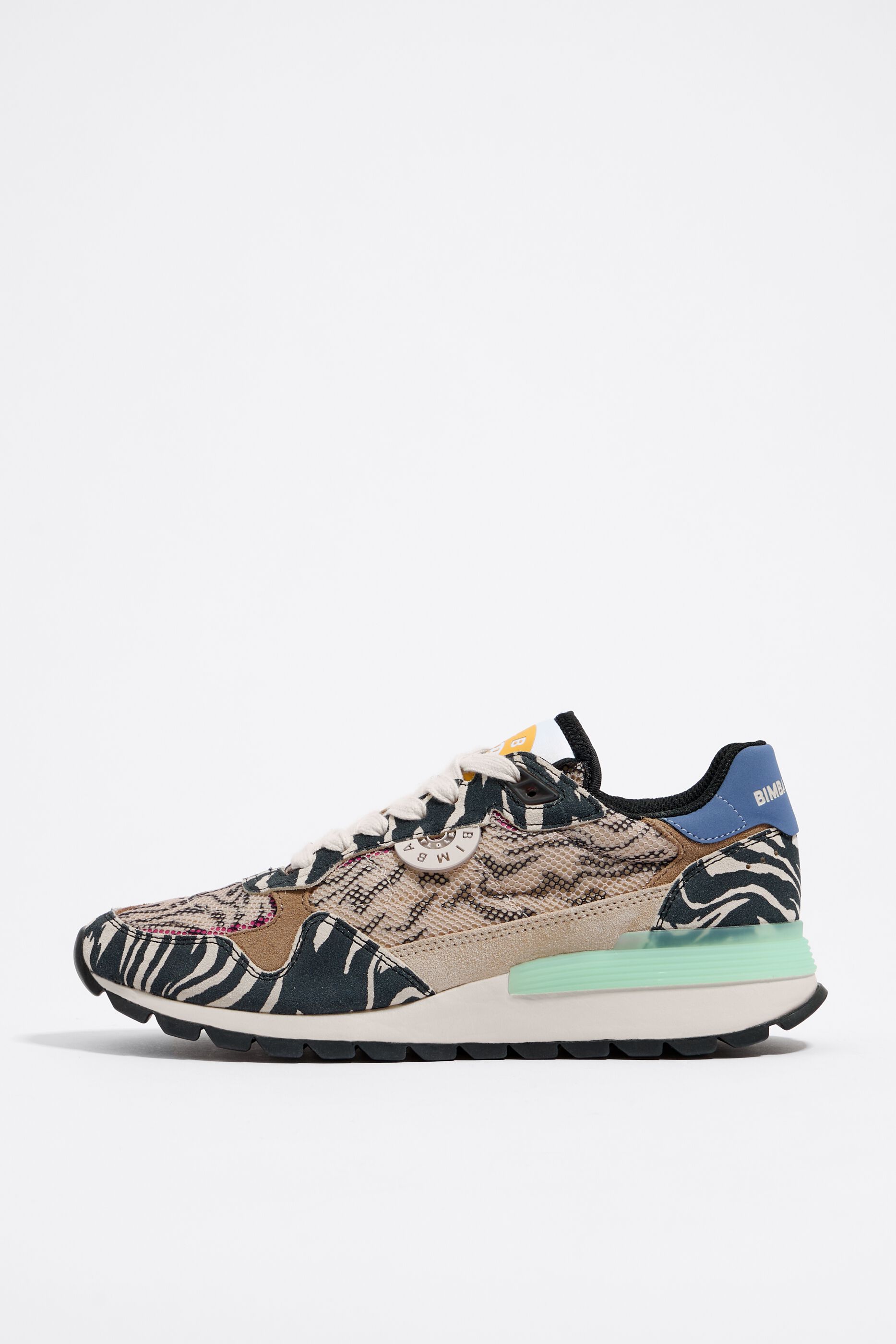 Beige Tiger print Chimo jogger sneaker